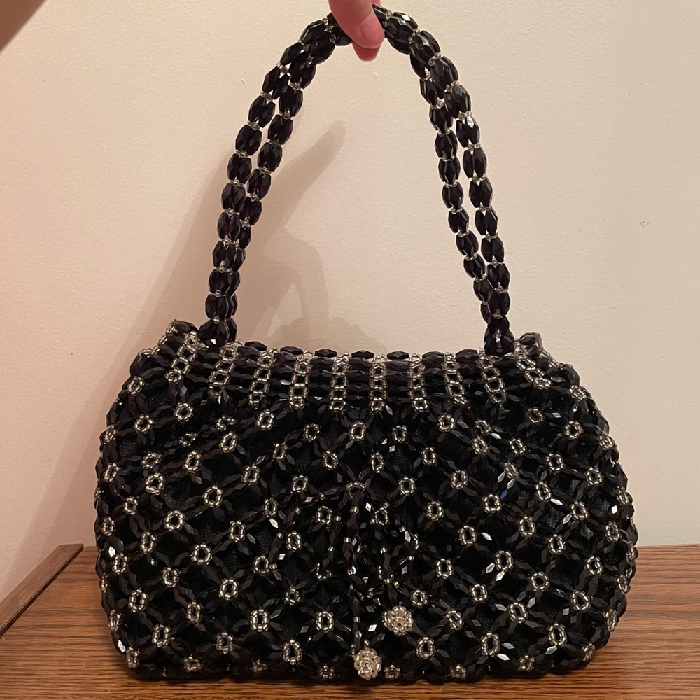 Beaded shoulder bag purse